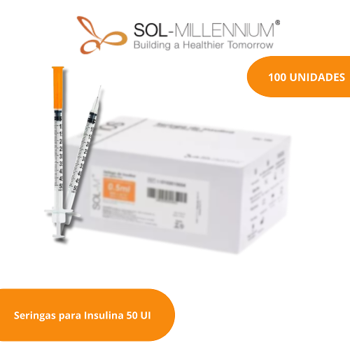 SERINGA INSULINA 0,5 ML  COM AGULHA FIXA 30G 8MM